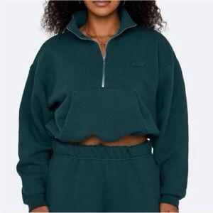 Set Active Green Half-Zip Sweatshirt